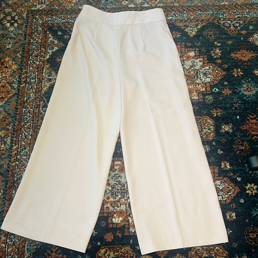Zara Woman Medium Pale Pink Wide Leg Trouser